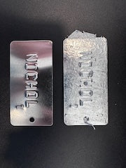 Custom Embossed Galvanized Steel Tags For Galvanizing - 4" x 2"