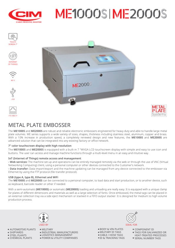 CIM ME2000S Embossing Machine